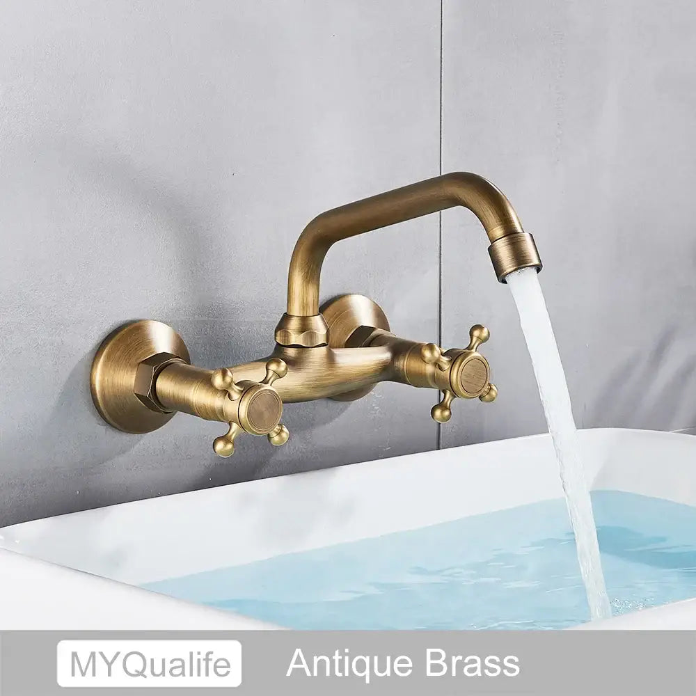 Brass Kitchen Wall Faucet