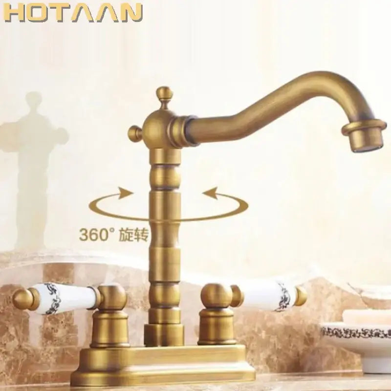 Antique Brass Ceramic Faucet