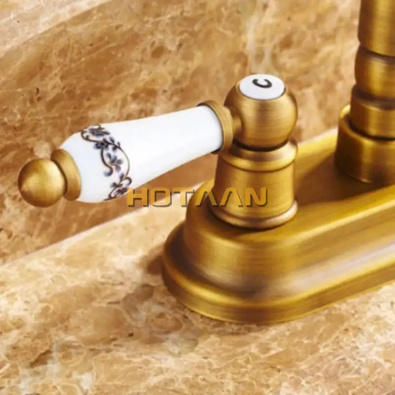 Antique Brass Ceramic Faucet