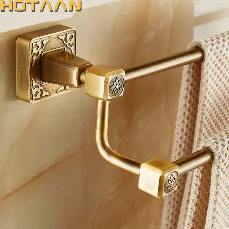 Antique Brass Double Towel Bar