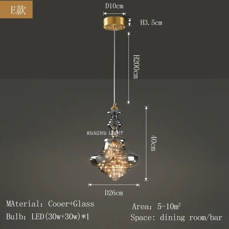 Brass Tiered Pendant Light