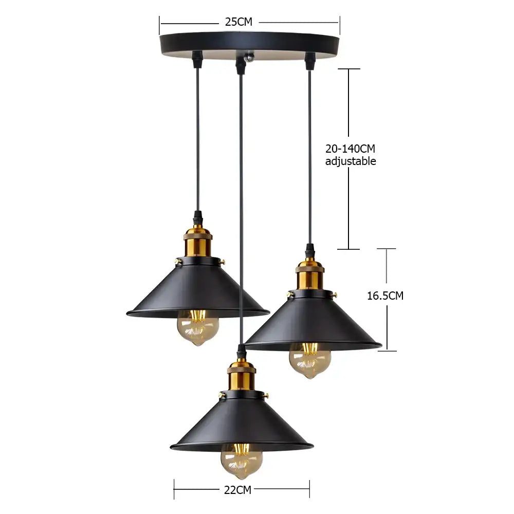 Brass Industrial Pendant Light Adjustable