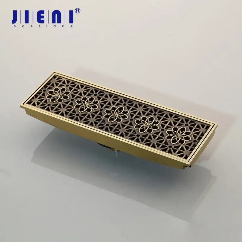 Brass Floral Decorative Floor Drain