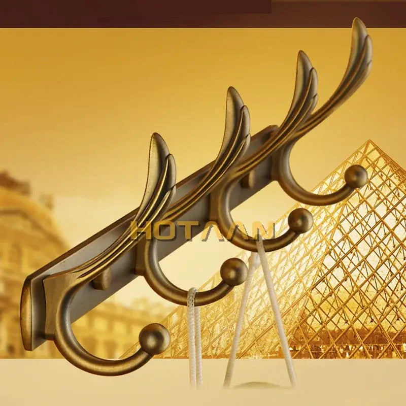 Brass Wall Robe Hook Rack