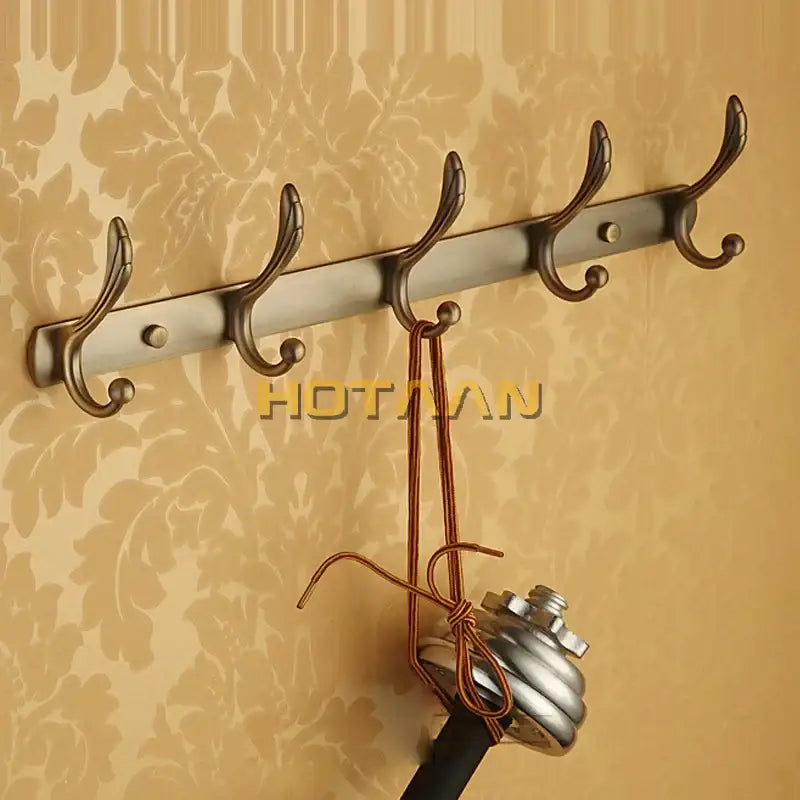 Brass Wall Robe Hook Rack
