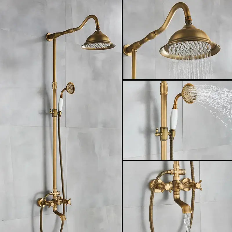 Antique Brass Shower Faucet