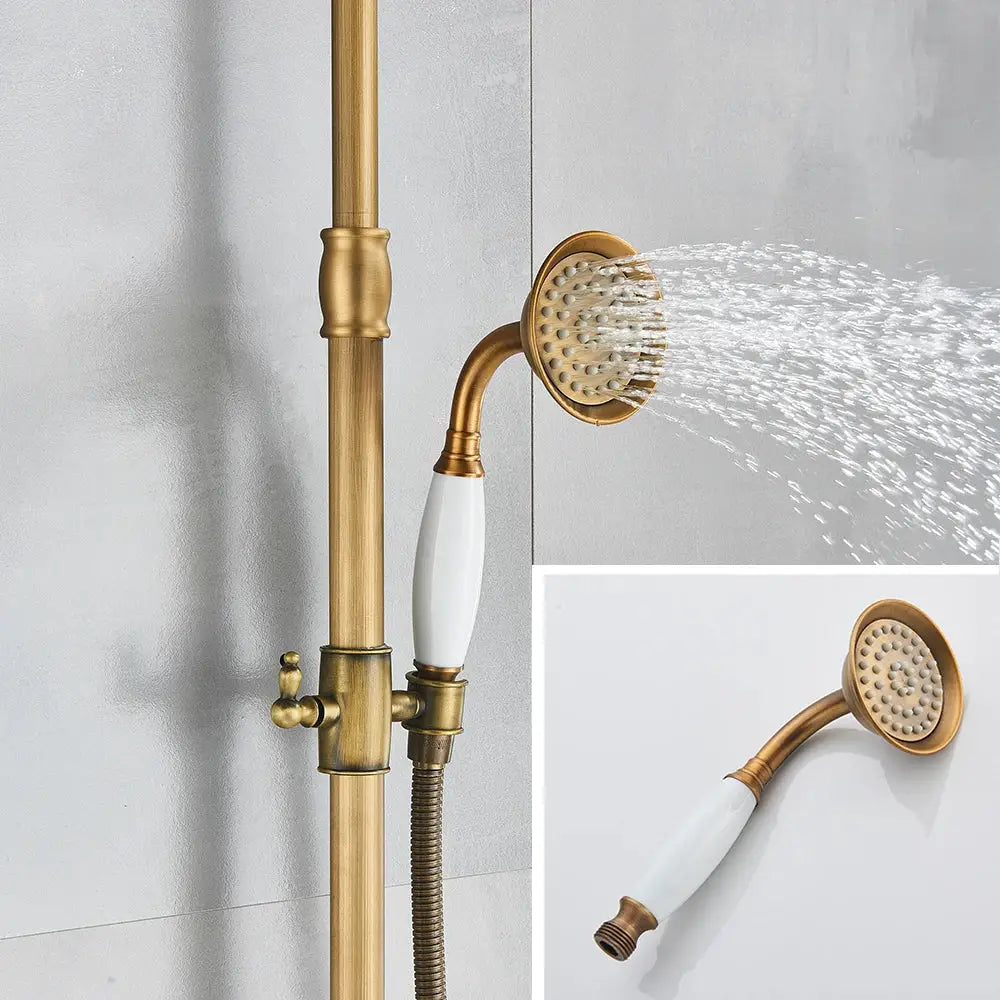 Antique Brass Shower Faucet