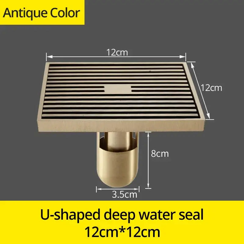 Antique Brass Floor Grate