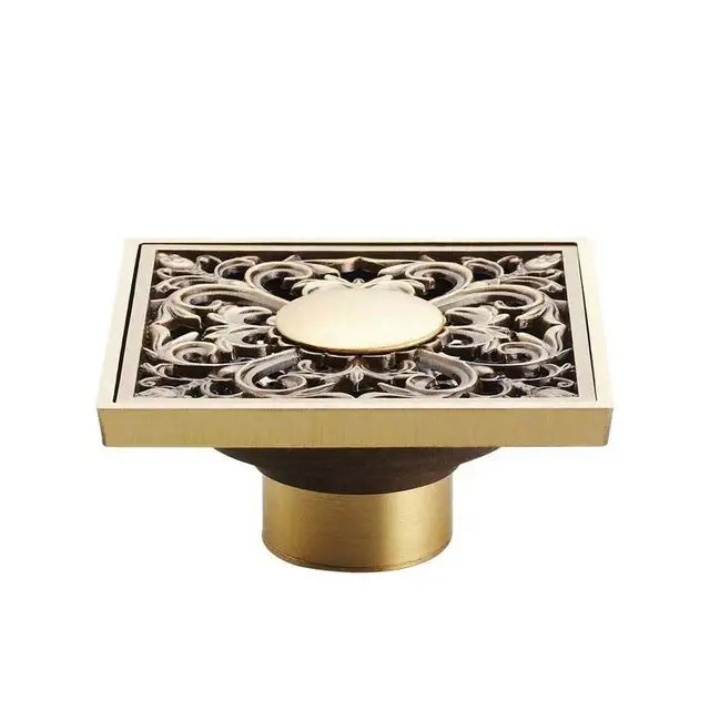Brass Square Floor Drain 10x10cm