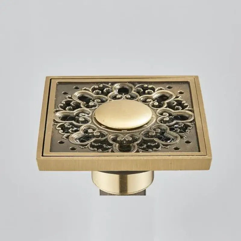Brass Square Floor Drain 10x10cm