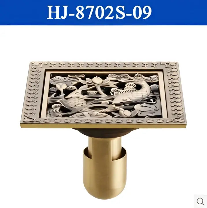 Brass Floral Shower Grate