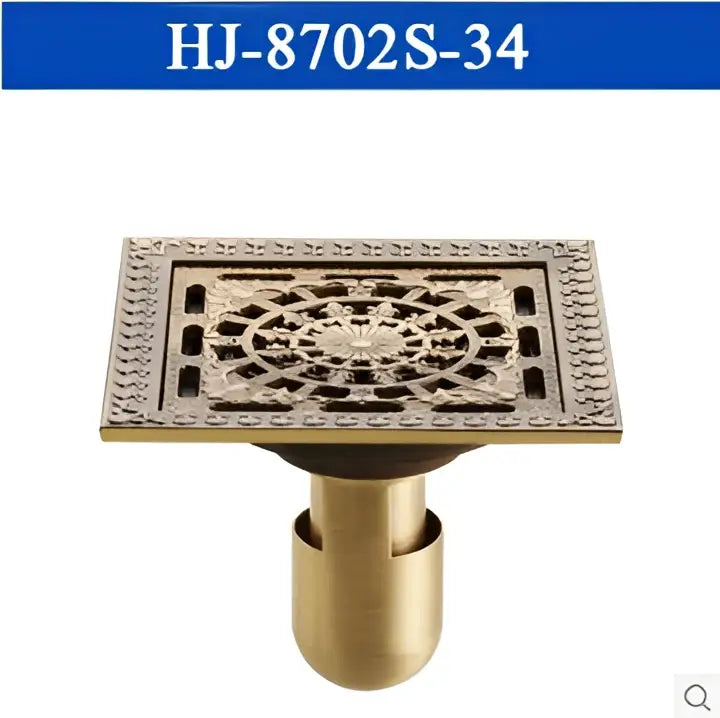 Brass Floral Shower Grate