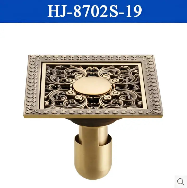Brass Floral Shower Grate