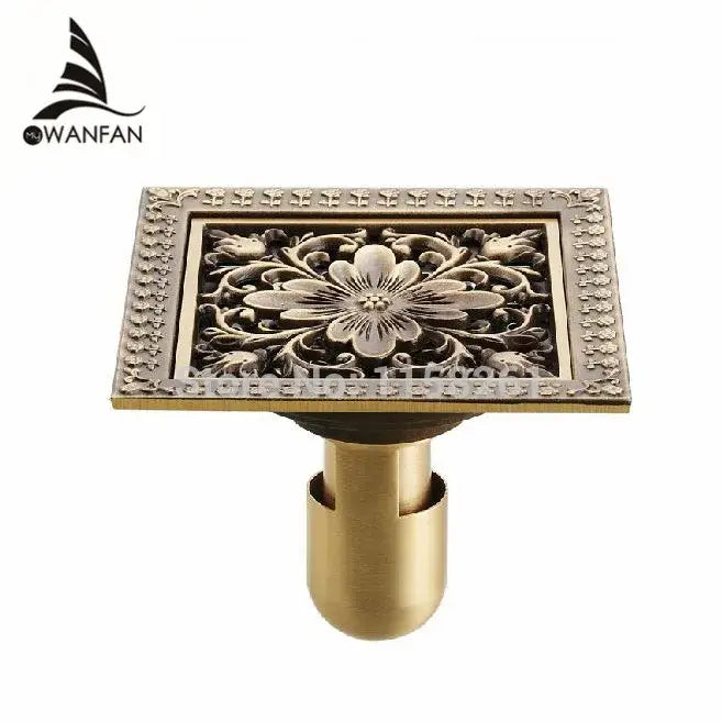 Brass Floral Shower Grate