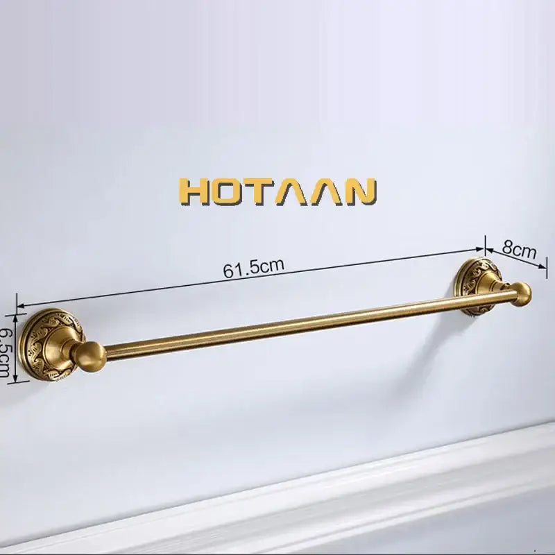 Brass Scrollwork Towel Rack 60cm