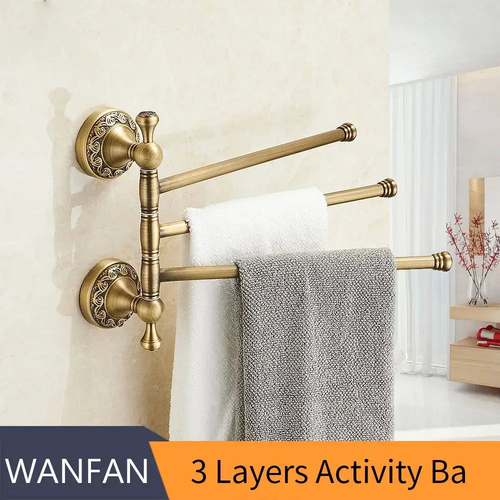 Brass Tiered Towel Rack