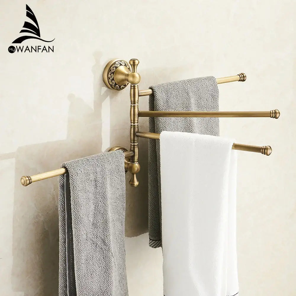 Brass Tiered Towel Rack