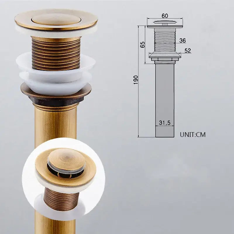 Brass Ceramic Sink Strainer
