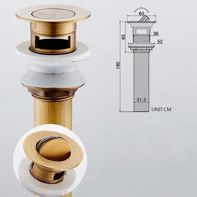 Brass Ceramic Sink Strainer