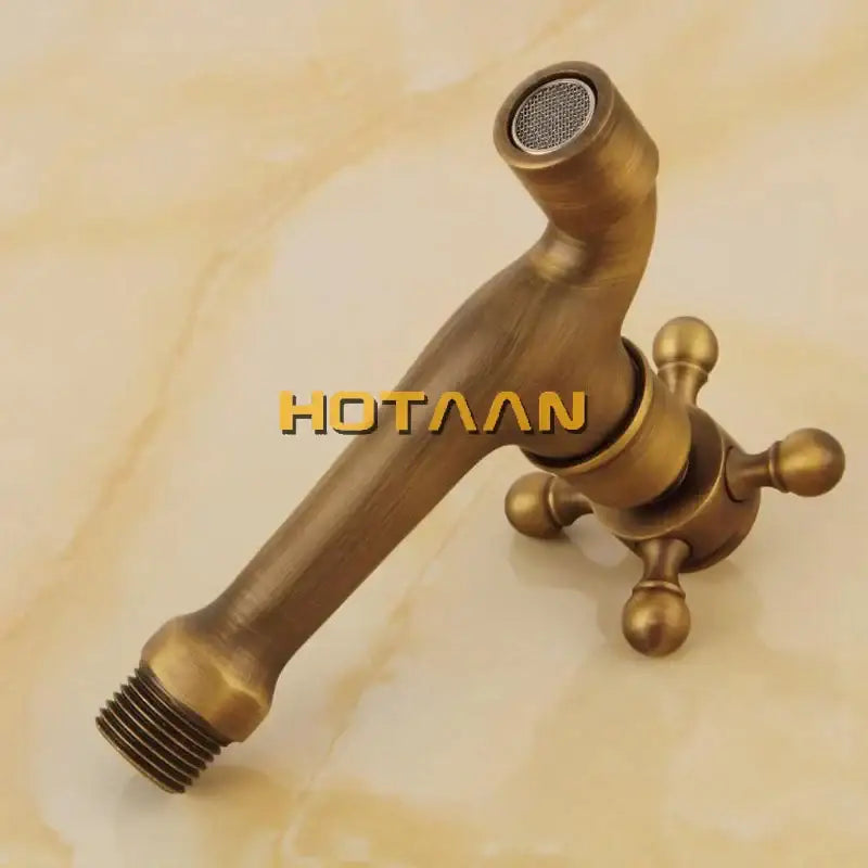 Brass Cross Handle Garden Wall Faucet