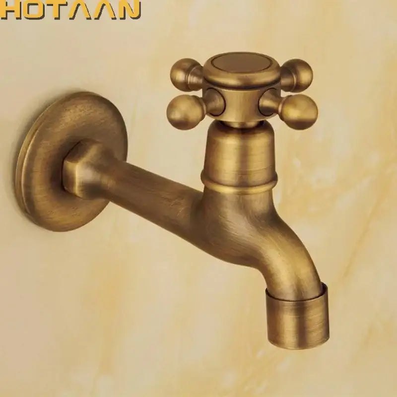 Brass Cross Handle Garden Wall Faucet