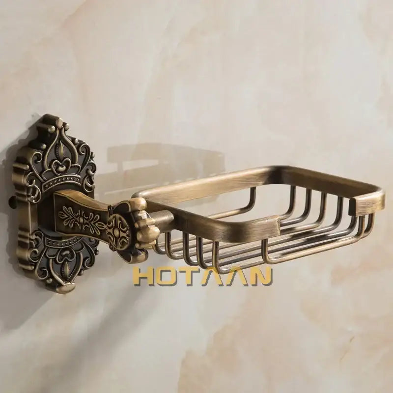 Brass Scrollwork Soap Basket