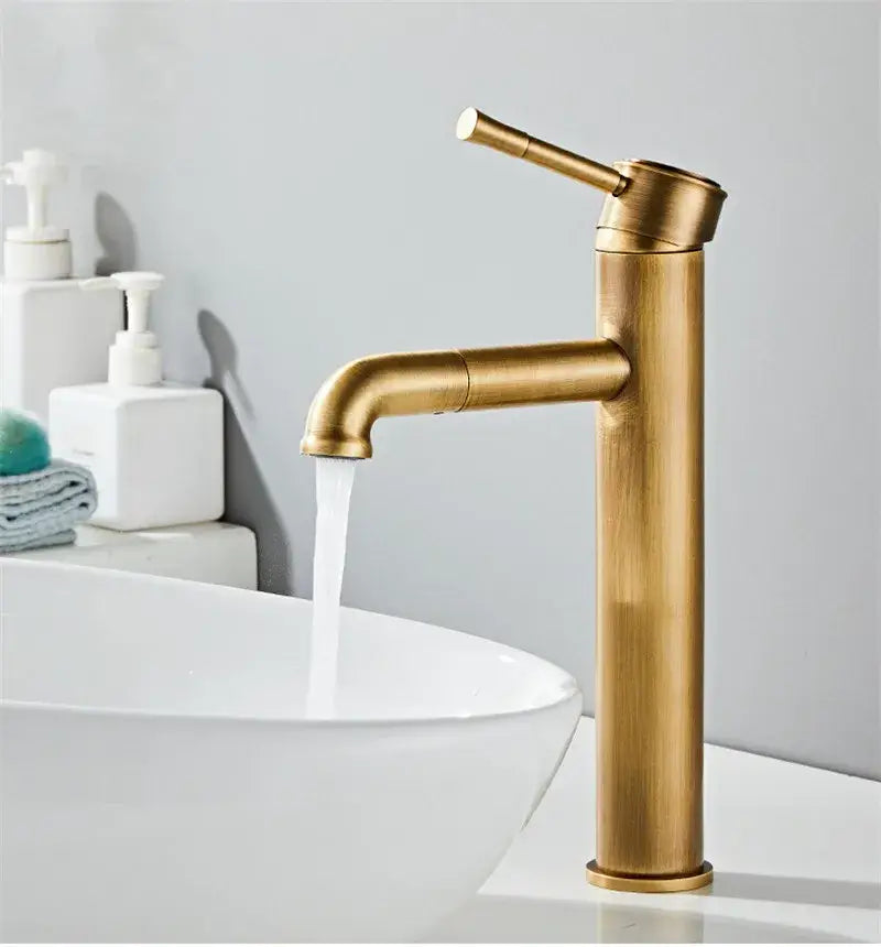 Antique Bronze Basin Faucet Deck-Mounted