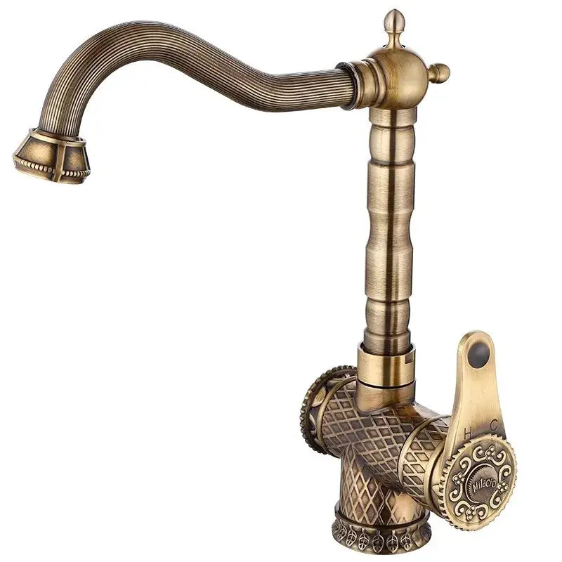 Bronze Diamond Pattern Faucet