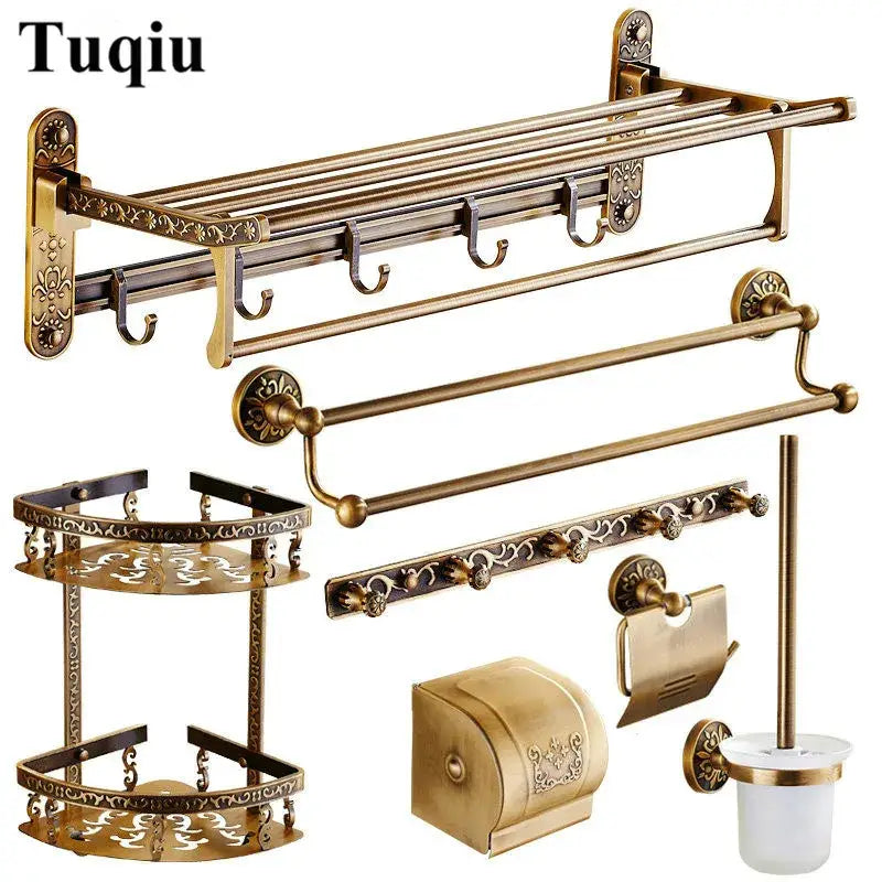 Bronze Floral Bathroom Set