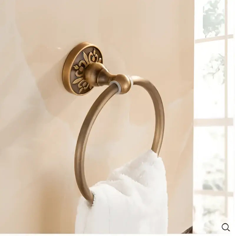 Bronze Floral Bathroom Set