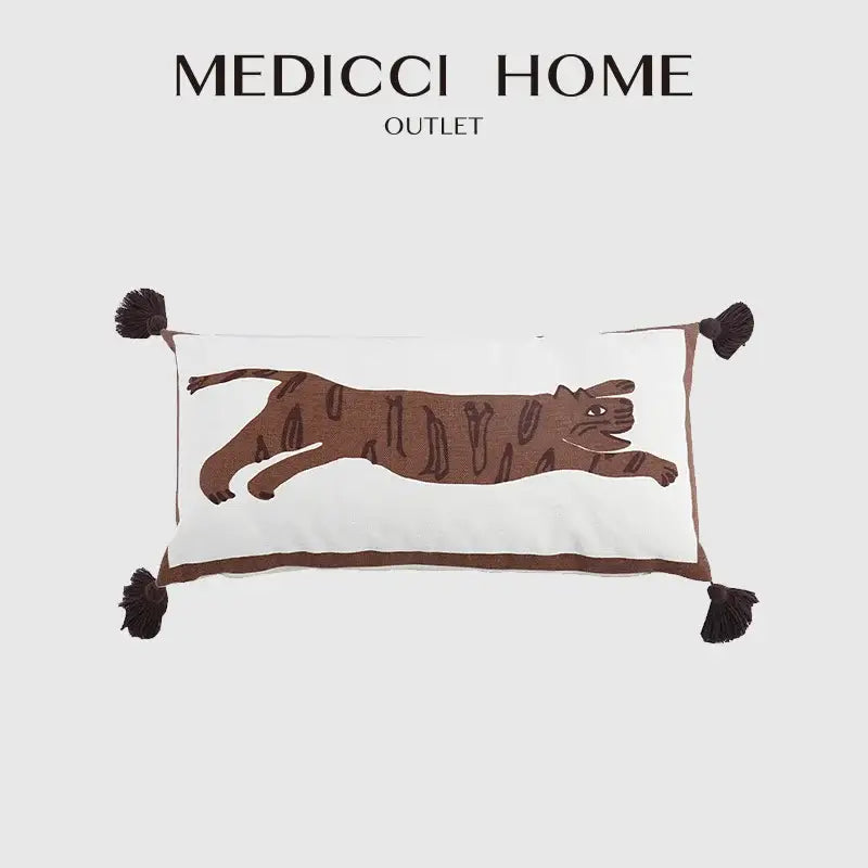 Brown Tiger Pillow Cover