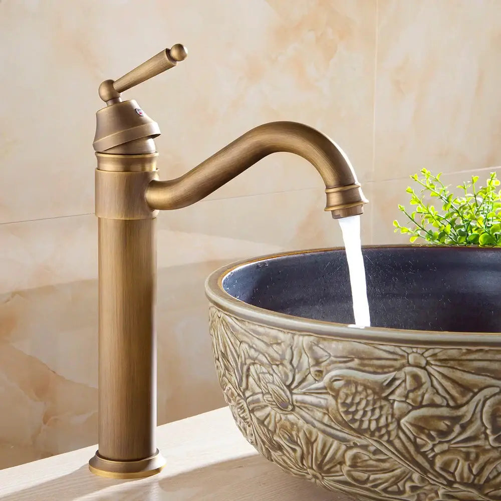 Antique Brass Modern Basin Faucet