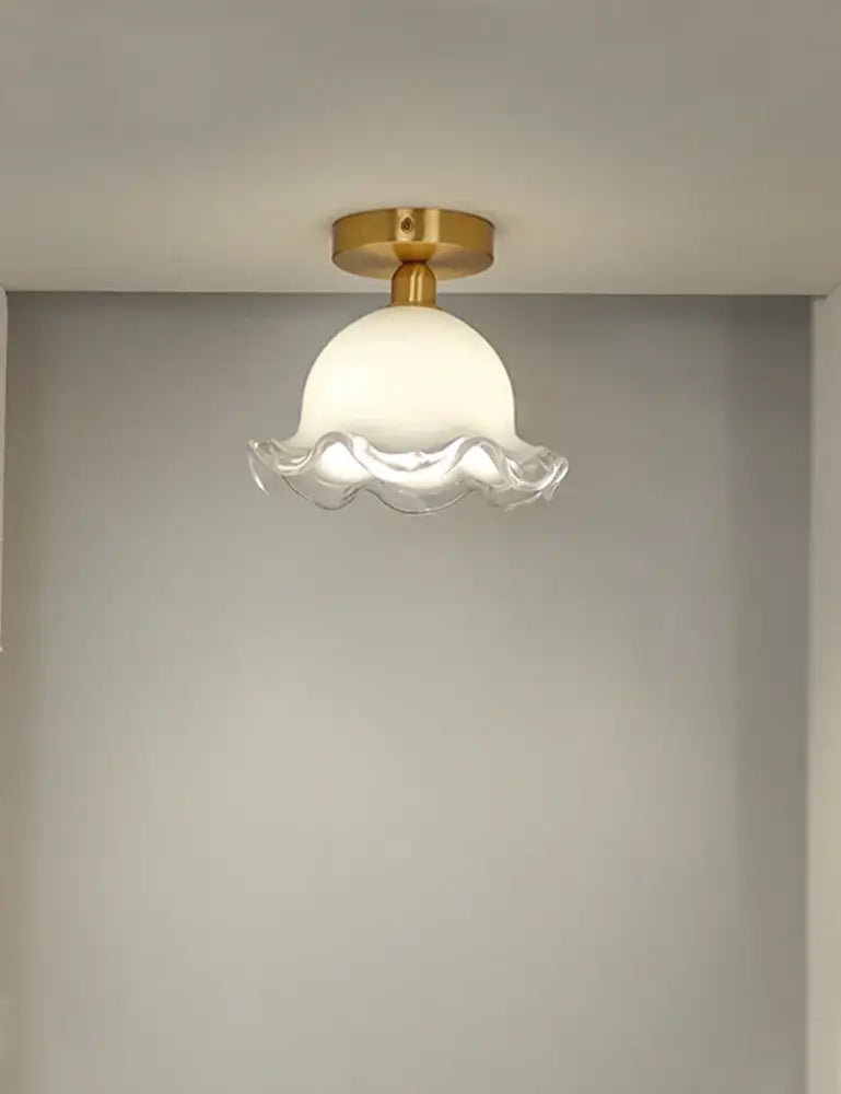 Antique White Glass Ceiling Light