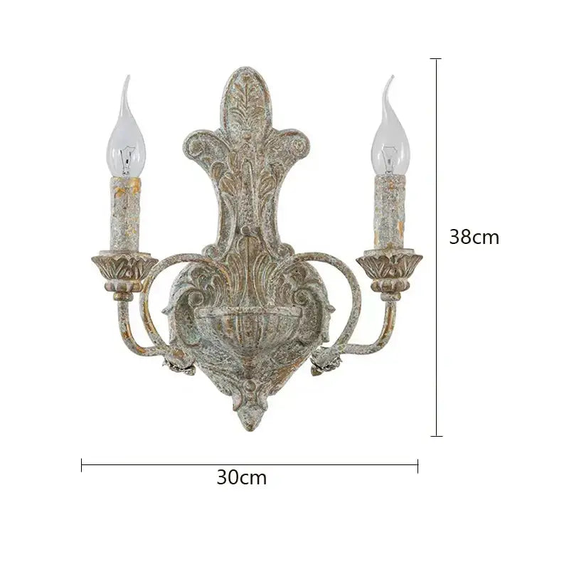 Antique Iron Double Sconce