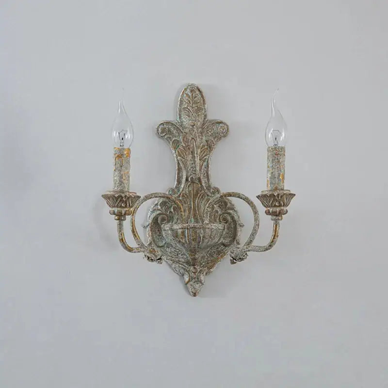 Antique Iron Double Sconce