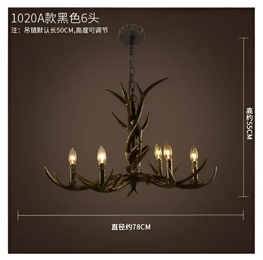Metallic Antler Chandelier
