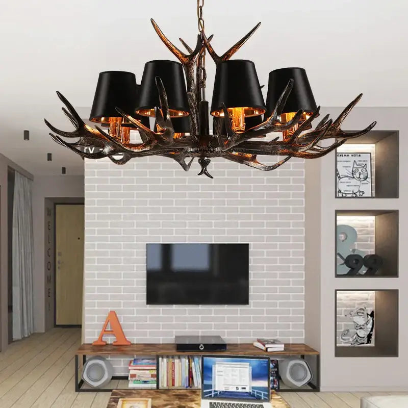 Metallic Antler Chandelier