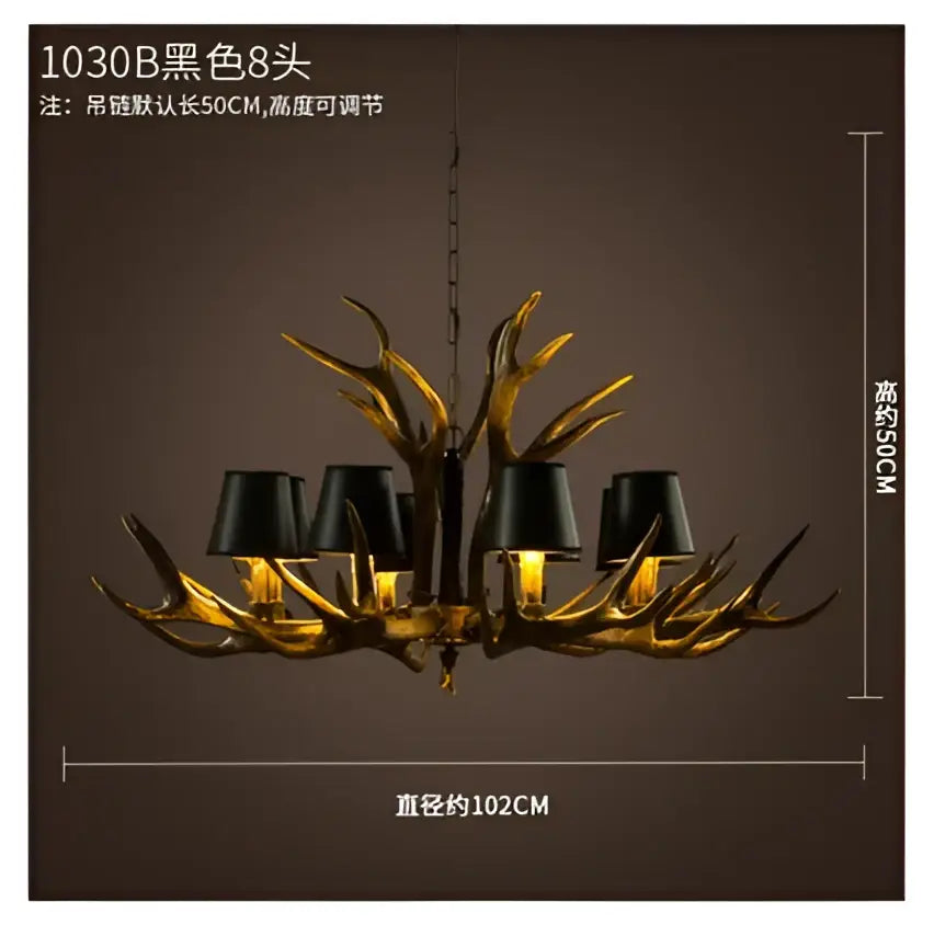 Metallic Antler Chandelier