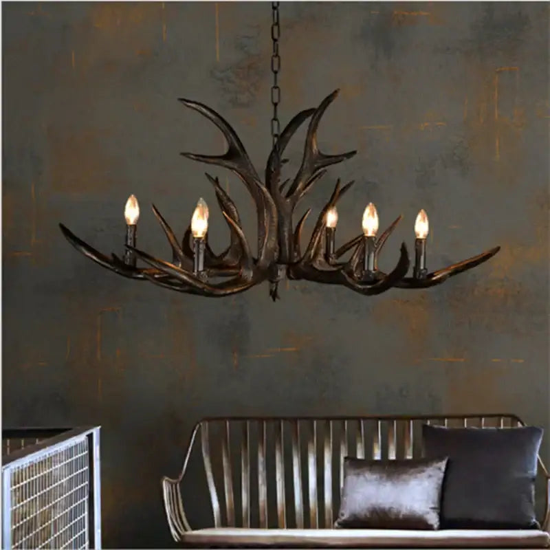 Metallic Antler Chandelier