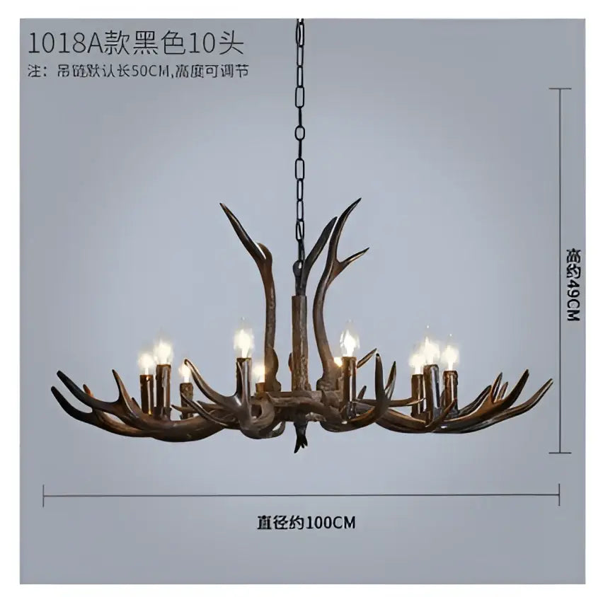 Metallic Antler Chandelier