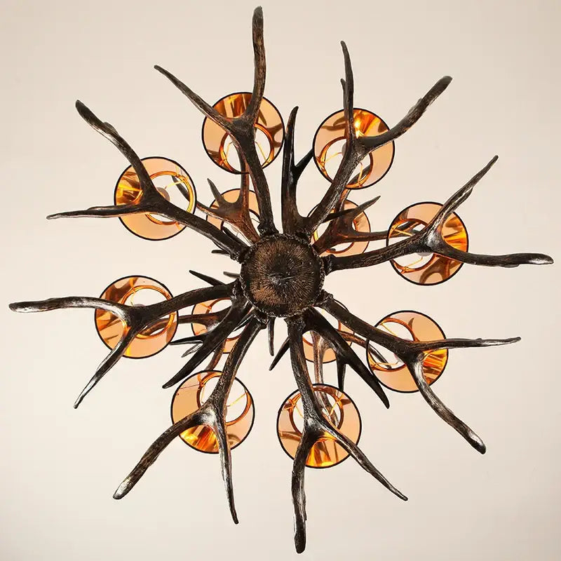 Metallic Antler Chandelier