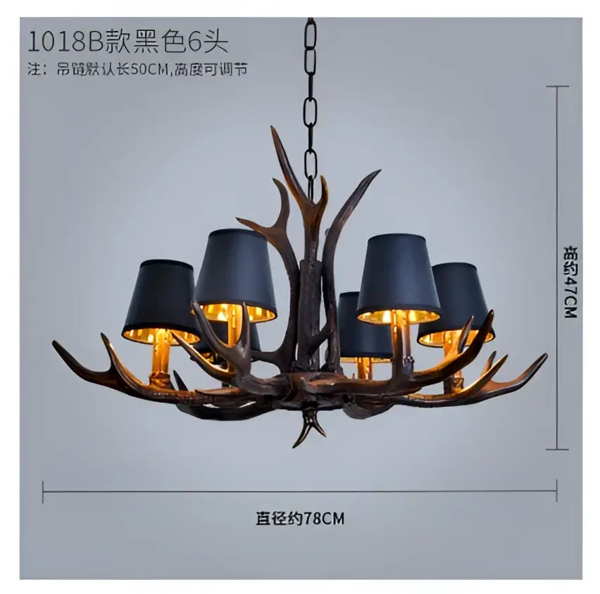 Metallic Antler Chandelier