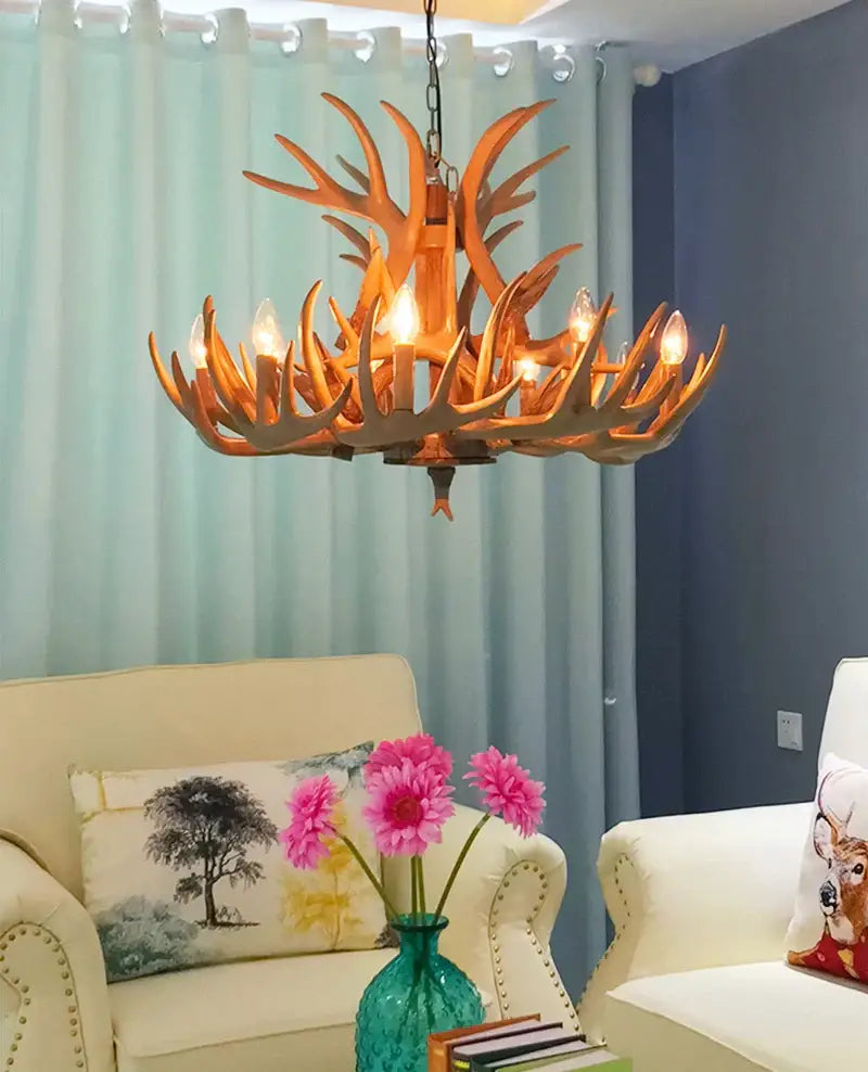Golden Antler Pendant Light