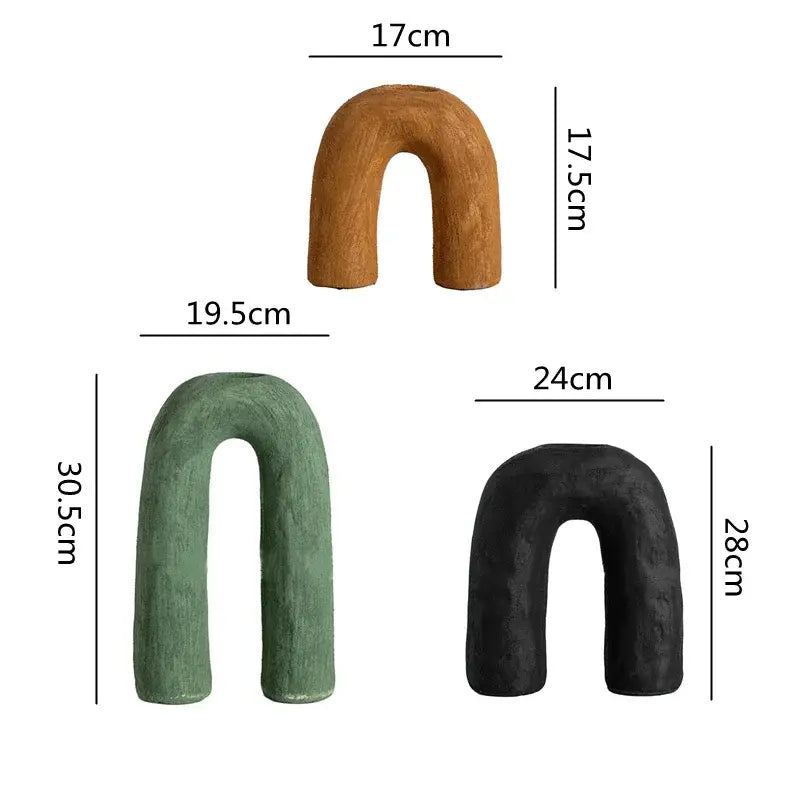 Arc Ceramic Vase Set