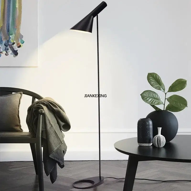 Black Conical Floor Lamp