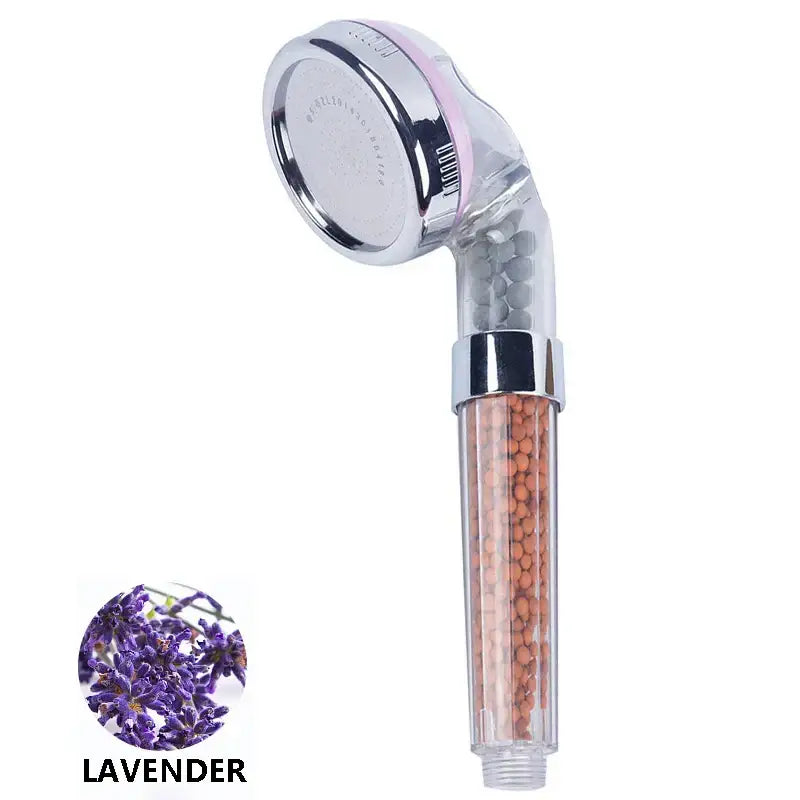 Chrome Aroma Shower Head Lavender Lemon Rose