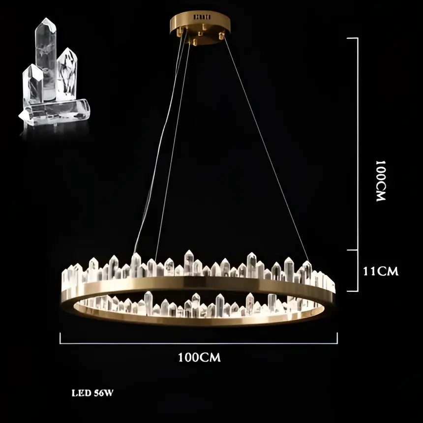 Black Arrow Crystal Chandelier