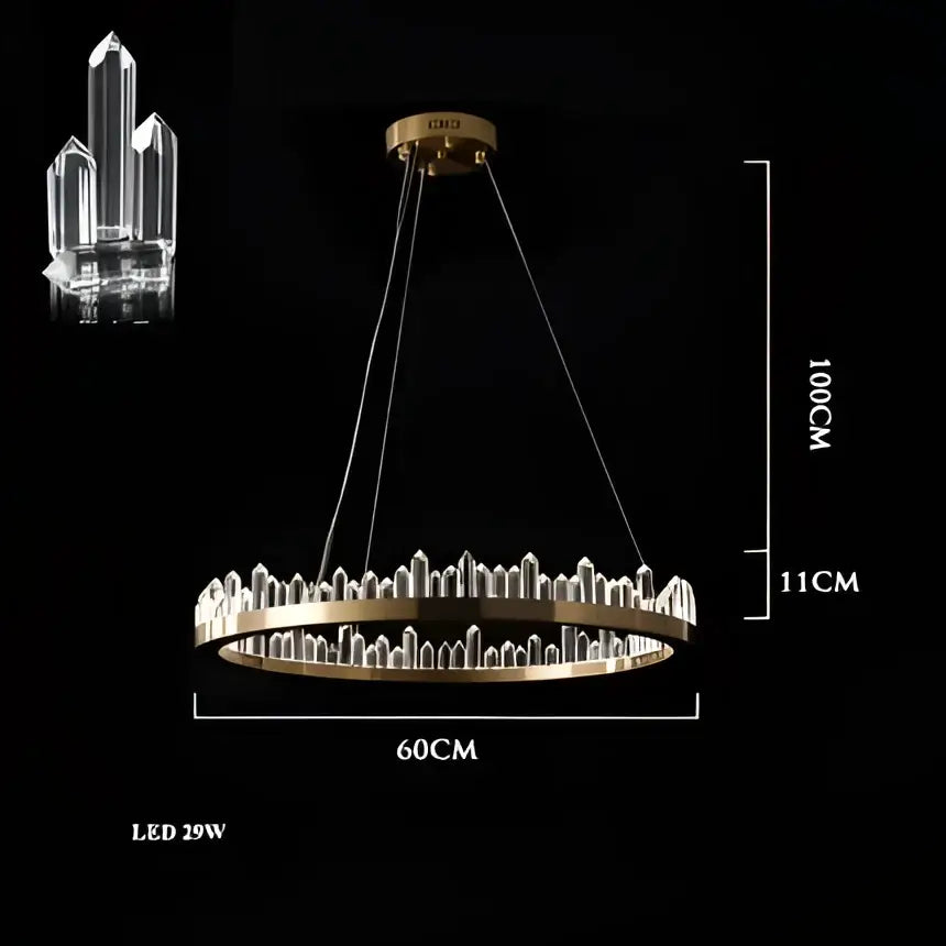Black Arrow Crystal Chandelier