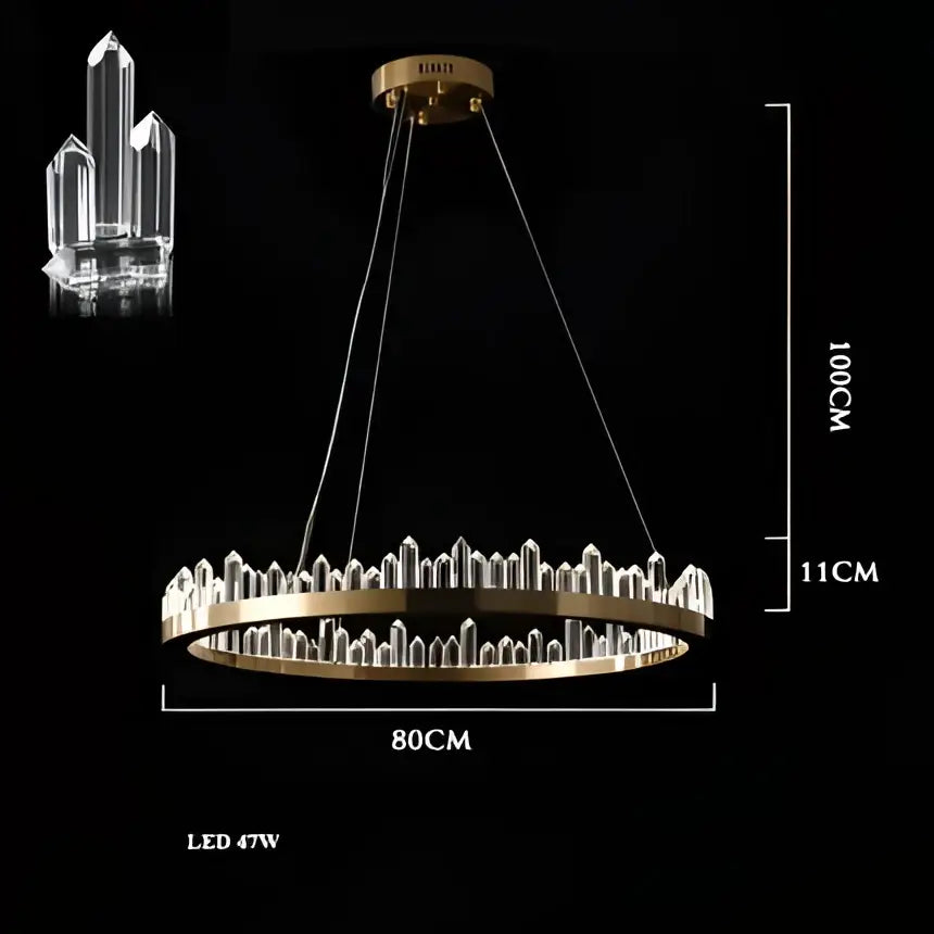 Black Arrow Crystal Chandelier