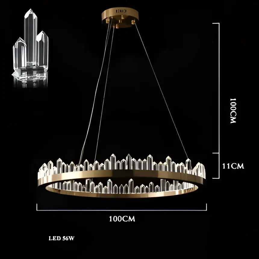 Black Arrow Crystal Chandelier